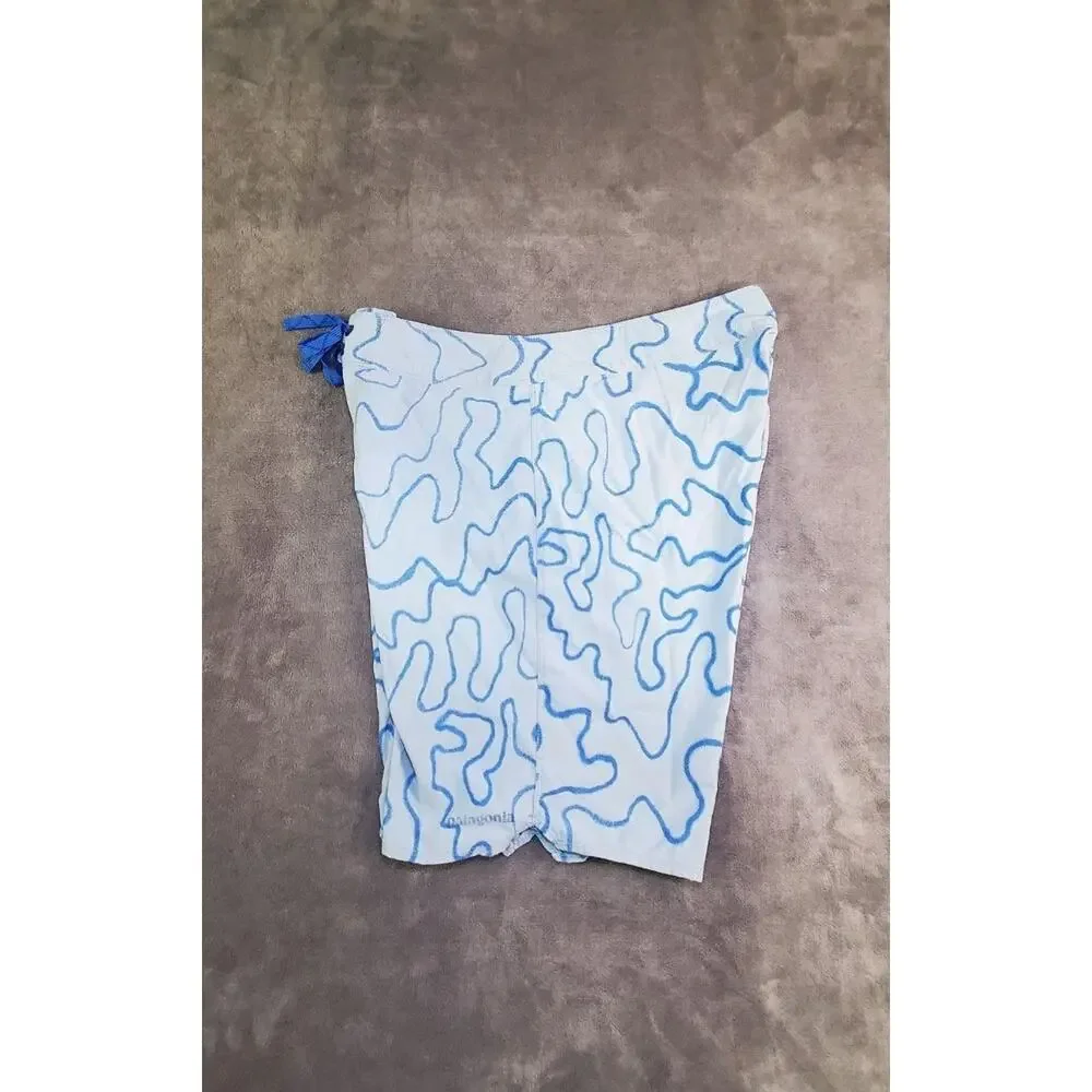 Patagonia Board Shorts Mens Sz M-L Blue Stretch Swim Trunks Surf Quick Dry Beach